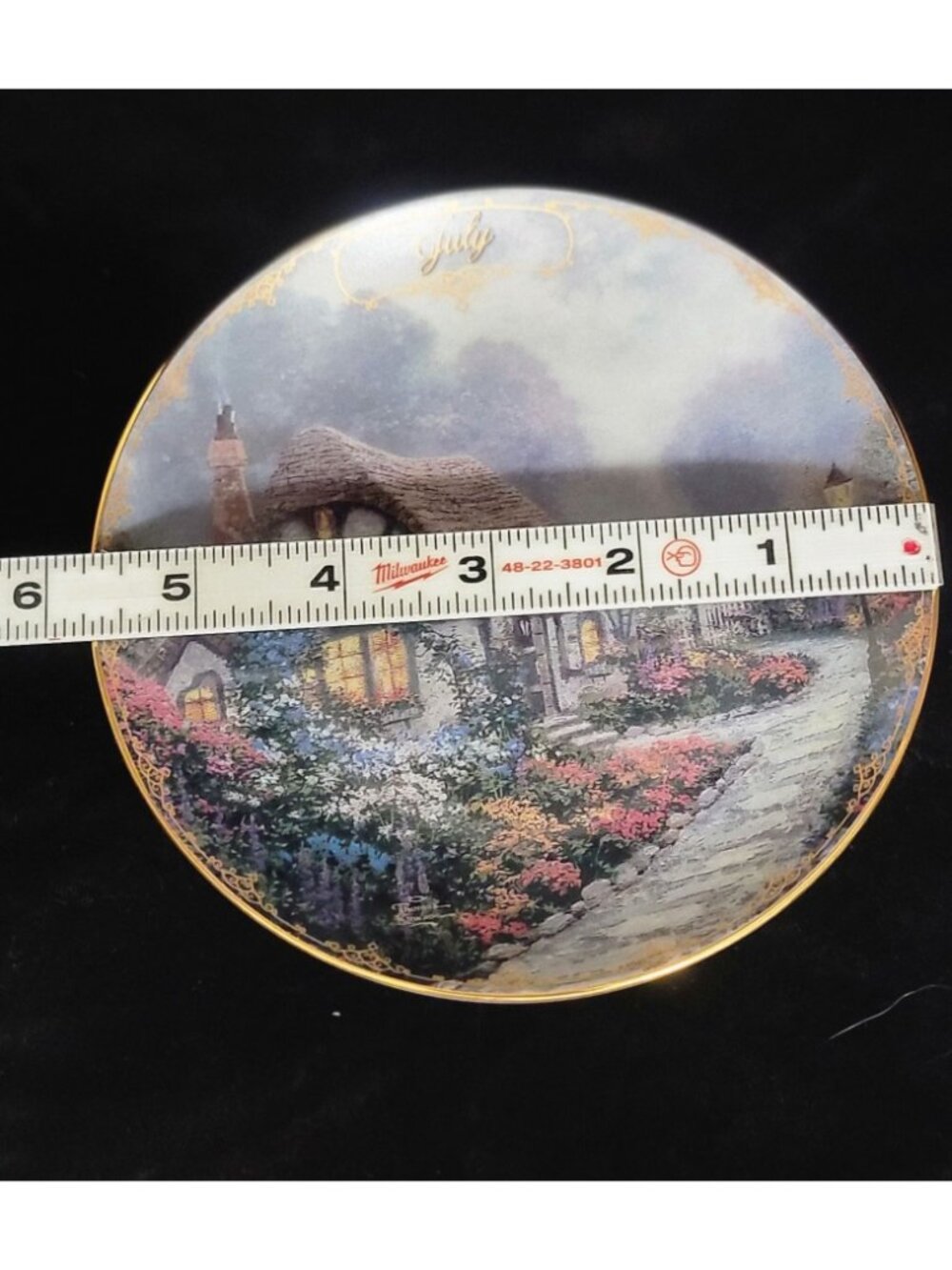 Vintage 1998 Bradford Exchange Thomas Kinkade "Chandler's Cottage" July Collecti - Picture 4 of 10